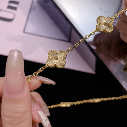 [baslovejewels]CLOVER 10 MOTIFS LASER NECKLACE