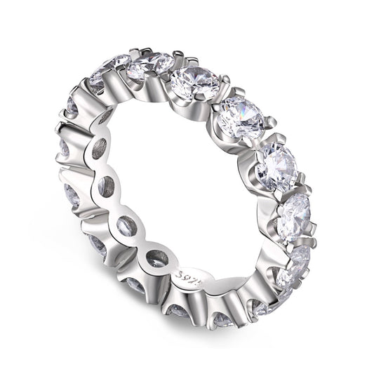 [baslovejewels]Eternity Round Cut Tennis Ring