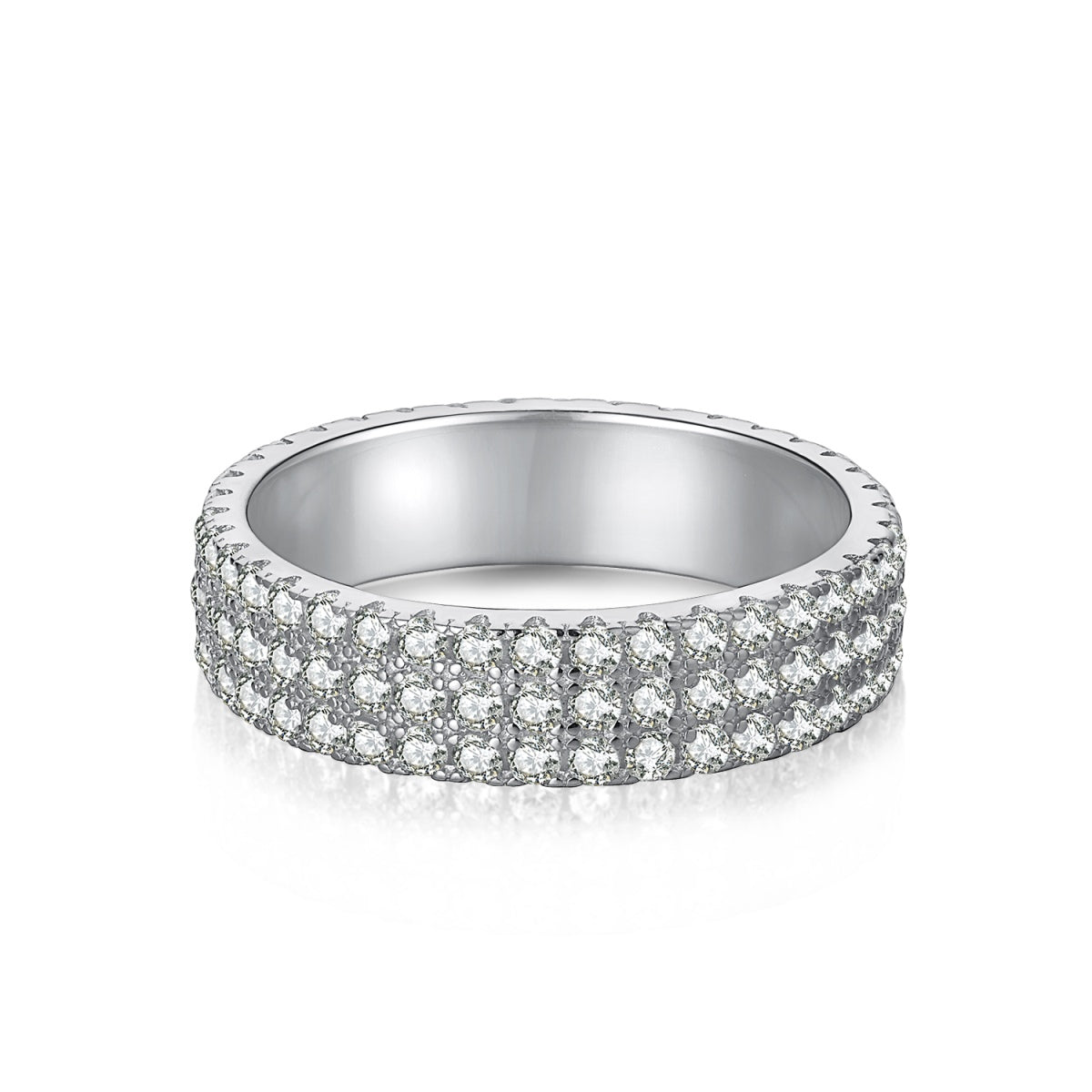 [baslovejewels]Dainty Round Cut Tennis Ring