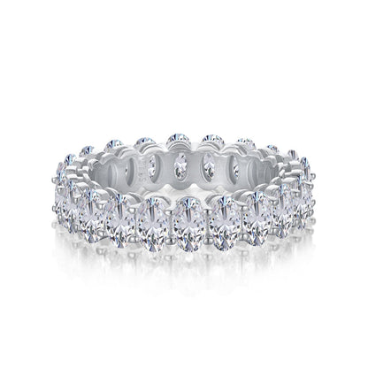 [baslovejewels]Ornate Oval Cut Tennis Ring