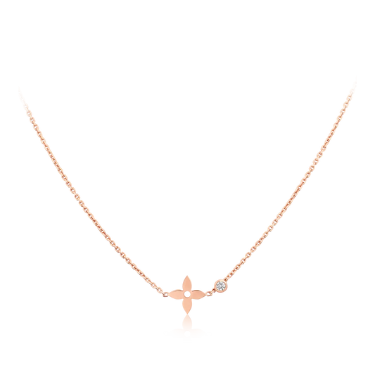 [baslovejewels]BLOSSOM PENDANT PINK GOLD AND DIAMOND